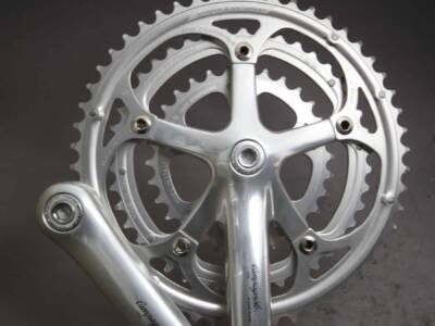 03 CAMPAGNOLO MIRAGE CRANKSET 53×39 170 Campagnolo Mirage 53/39t Crankset 9 Speed 170 Silver Vintage
