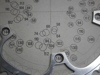 Plateau Campagnolo Super Record 43 Dents – 144 BCD – Vintage Aluminium