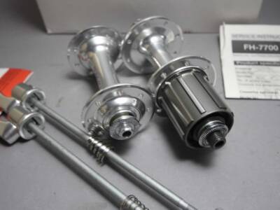 Shimano Dura Ace HB FH 7700 Hub Set / 16 H / 9 Sp / Titanium / NOS