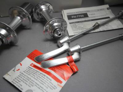Shimano Dura Ace HB FH 7700 Hub Set / 16 H / 9 Sp / Titanium / NOS