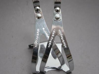Cale pieds CHRISTOPHE sangle cuir vélo course vintage Toe clips | UK