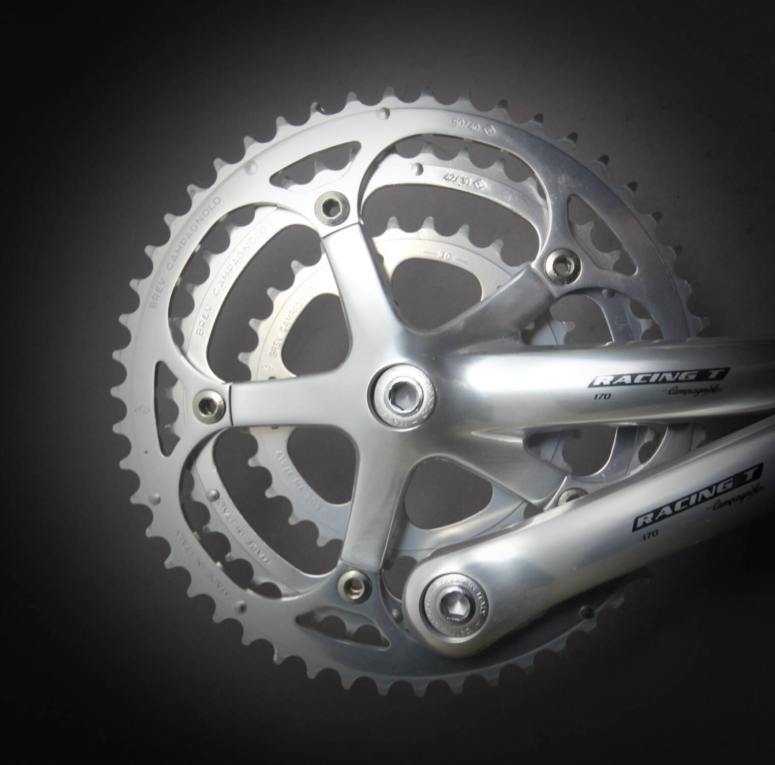 Pédalier Campagnolo Racing T Triple – 170 Mm – 52/42/30 – Carré Conique – Alu