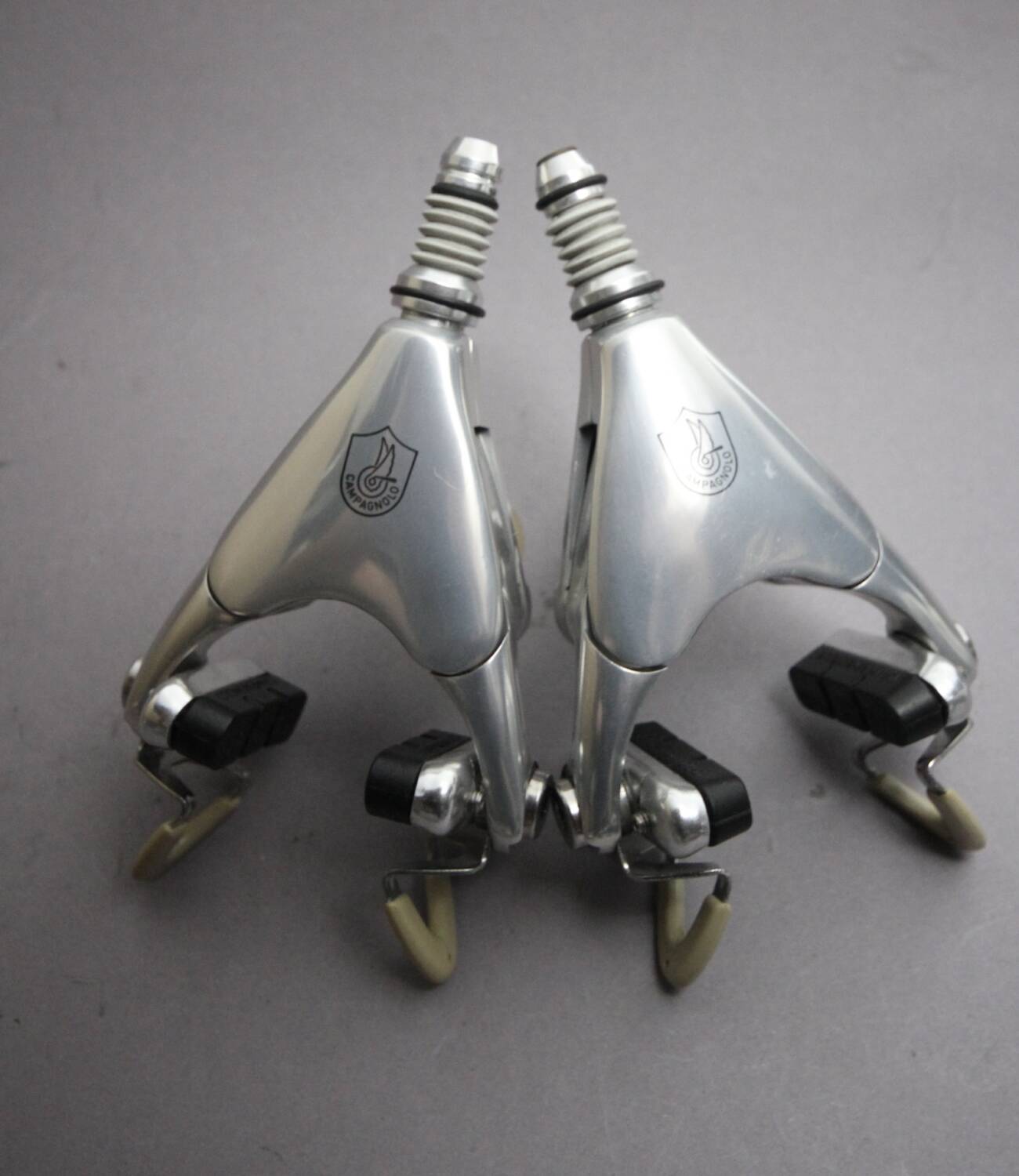 Étriers De Frein Campagnolo C-Record Delta - Paire Avant/arrière Pour Vélo De Route - Vintage, Couleur Argent - État Occasion
