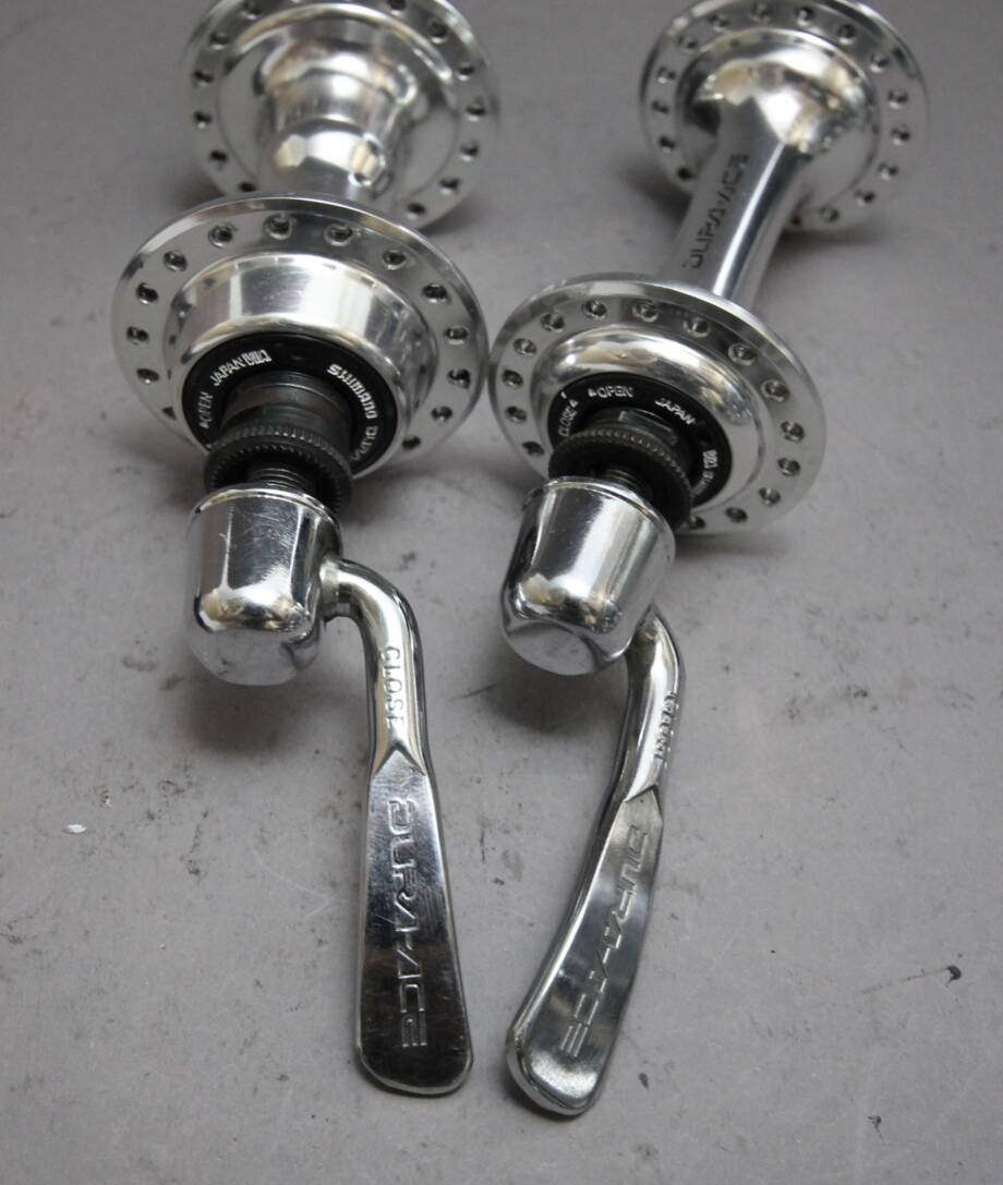 Jeu de moyeux Shimano Dura Ace HB 7400 FH 7401 / 36H / 6 Sp UG / Uniglide / mili