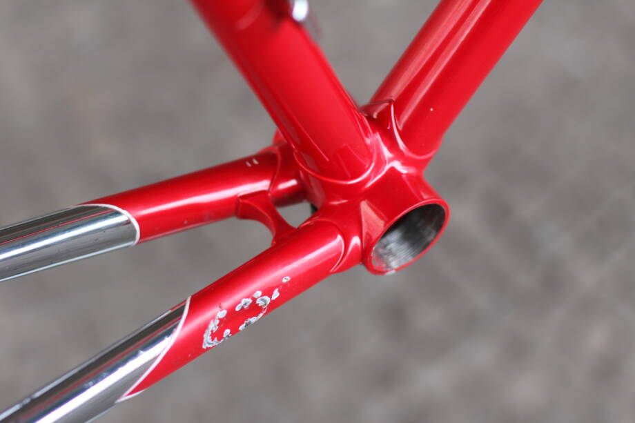 Cadre Vélo Chesini Innovation K2 – Columbus EL, 61 Cm, Fourche Carbone, Pantographe, Rouge (occasion)