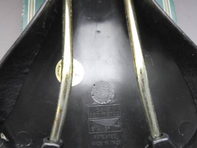 Selle De Vélo San Marco Rolls 1991 - En Daim Noir, Neuve (NOS/NIB)